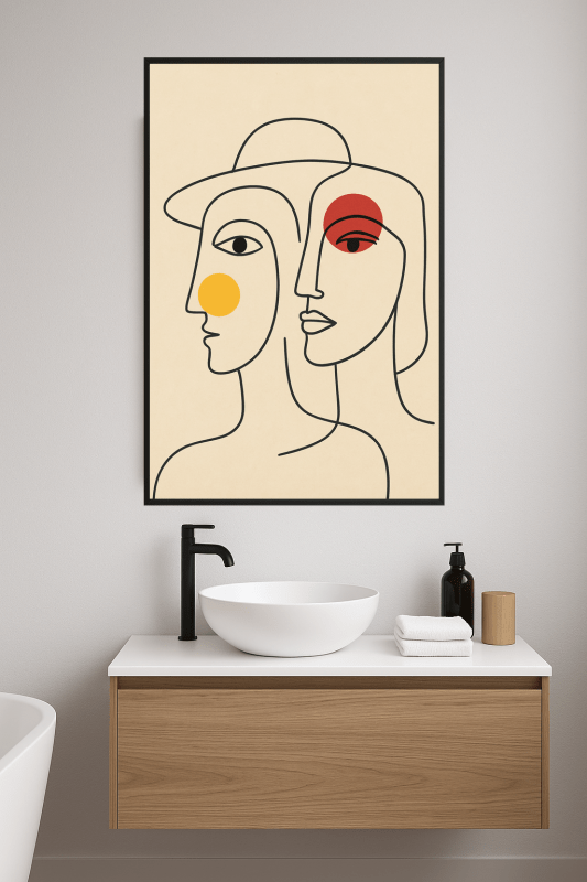 Plakat Wystawy Portretów Abstrakcyjnych - CasaNookDecor