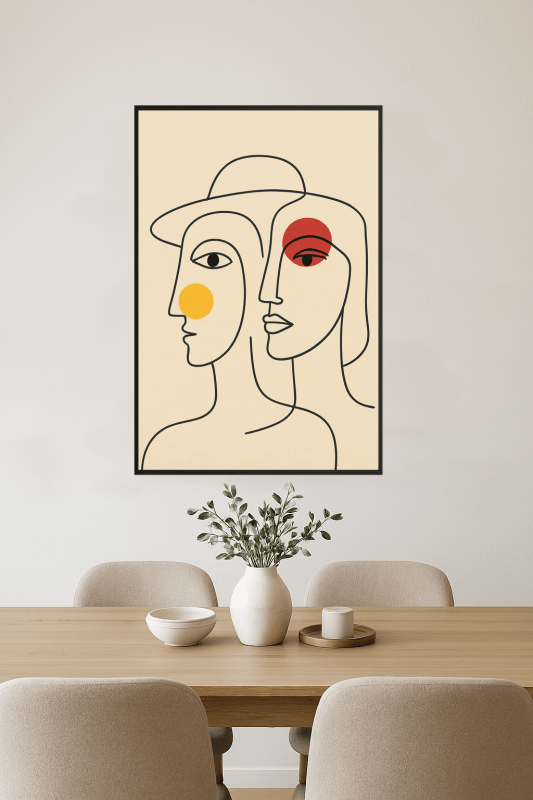 Plakat Wystawy Portretów Abstrakcyjnych - CasaNookDecor