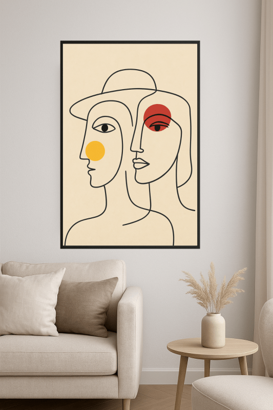 Plakat Wystawy Portretów Abstrakcyjnych - CasaNookDecor