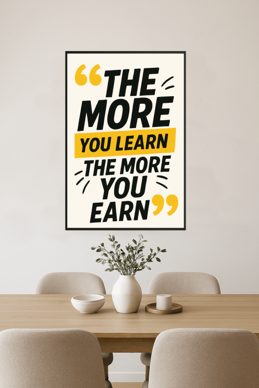 Plakat z Motywującym Cytatem - CasaNookDecor