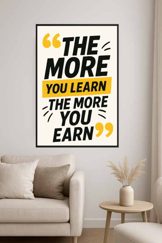 Plakat z Motywującym Cytatem - CasaNookDecor