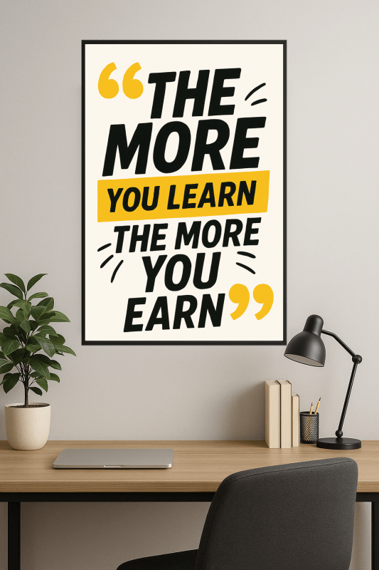 Plakat z Motywującym Cytatem - CasaNookDecor