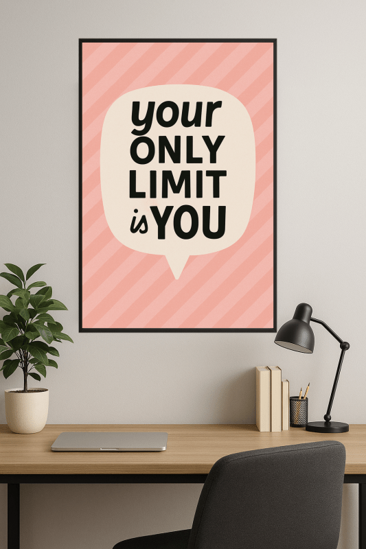 Plakat z Motywującym Cytatem - CasaNookDecor