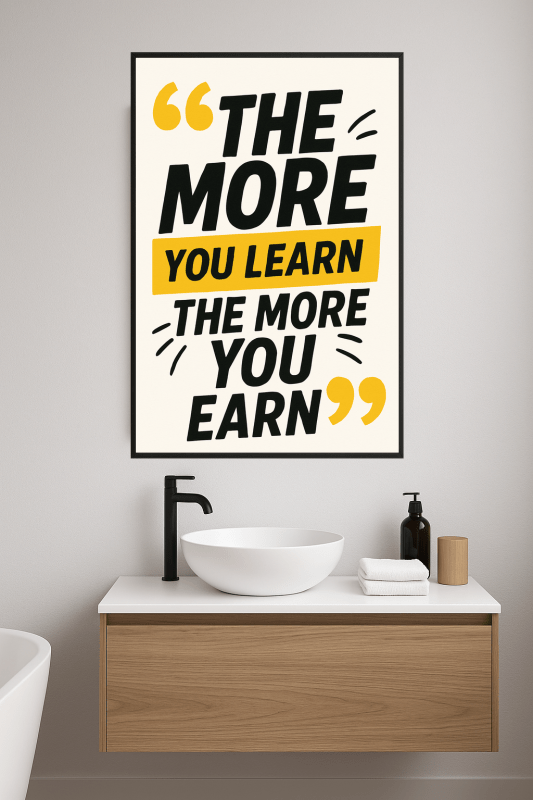 Plakat z Motywującym Cytatem - CasaNookDecor