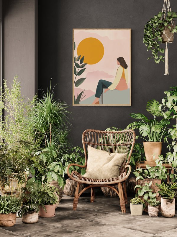 Nowoczesny plakat boho w stylu lat 50