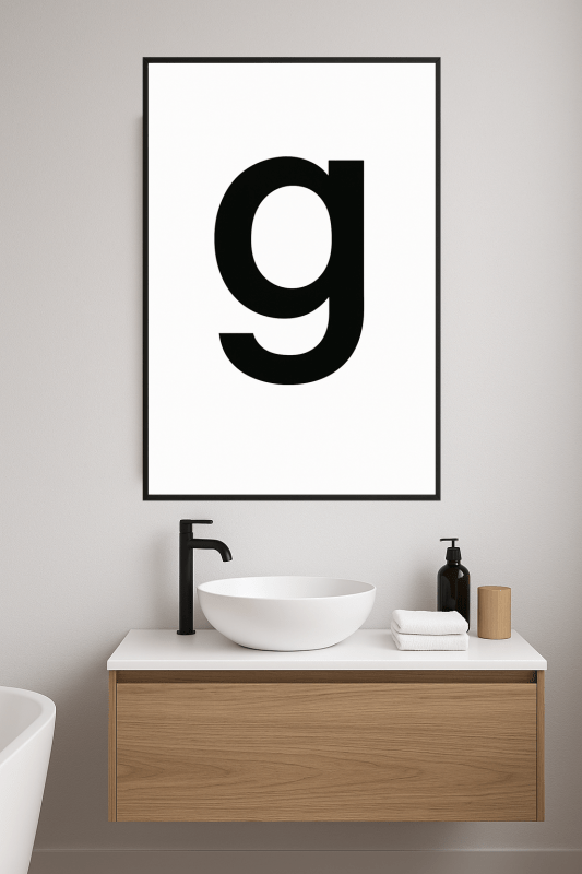 Pogrubiona Mała Litera G - CasaNookDecor