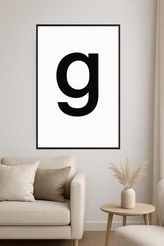 Pogrubiona Mała Litera G - CasaNookDecor
