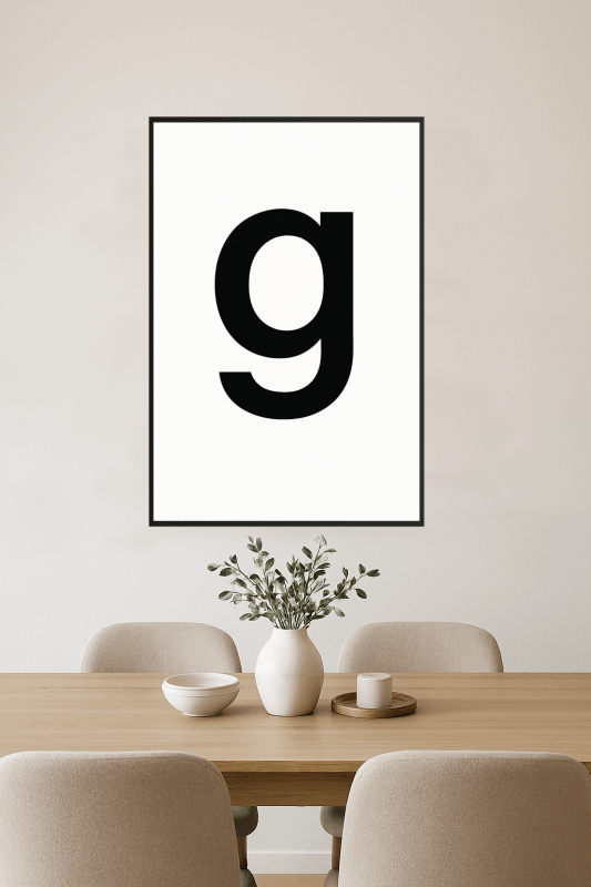 Pogrubiona Mała Litera G - CasaNookDecor