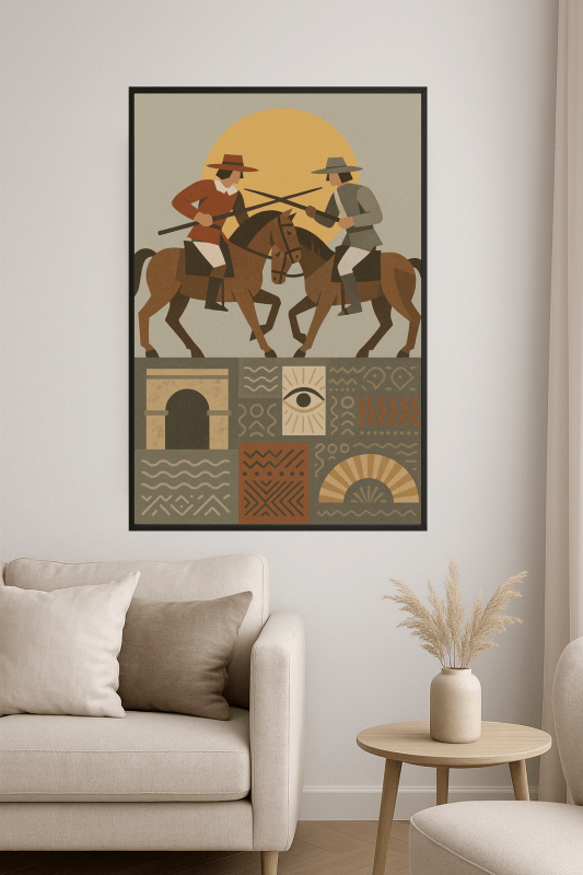 Pojedynek Na Koniach - Grafika Artystyczna - CasaNookDecor