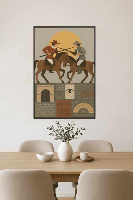 Pojedynek Na Koniach - Grafika Artystyczna - CasaNookDecor