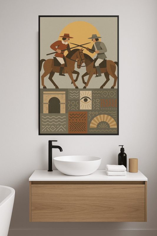 Pojedynek Na Koniach - Grafika Artystyczna - CasaNookDecor
