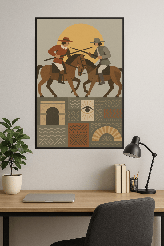 Pojedynek Na Koniach - Grafika Artystyczna - CasaNookDecor