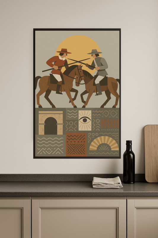 Pojedynek Na Koniach - Grafika Artystyczna - CasaNookDecor
