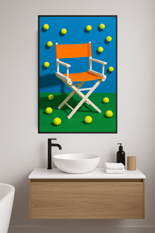 Pomarańczowe Krzesło Dyrektora - CasaNookDecor