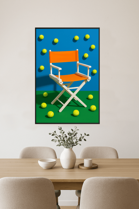 Pomarańczowe Krzesło Dyrektora - CasaNookDecor