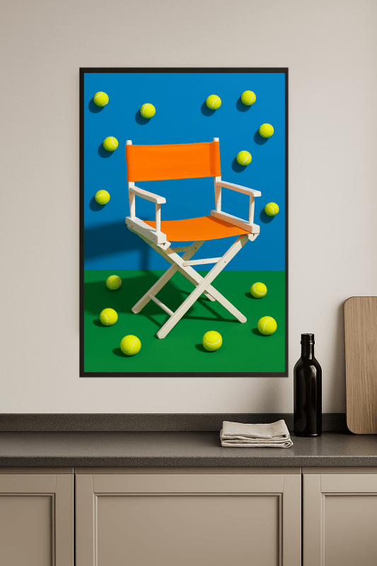 Pomarańczowe Krzesło Dyrektora - CasaNookDecor