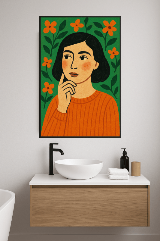 Portret Przemyślanej Kobiety - CasaNookDecor