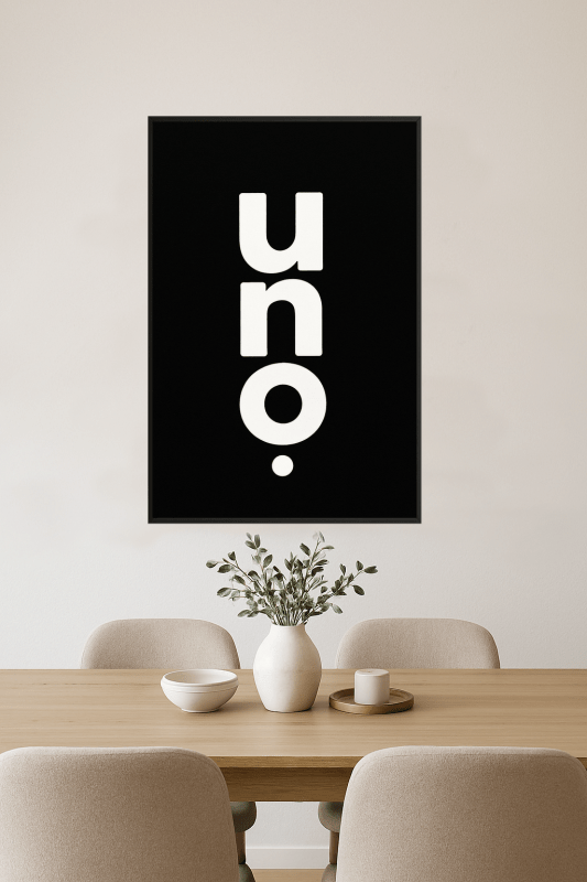 Projekt Tekstu Uno w Orientacji Pionowej - CasaNookDecor