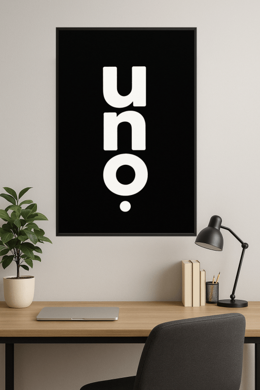 Projekt Tekstu Uno w Orientacji Pionowej - CasaNookDecor