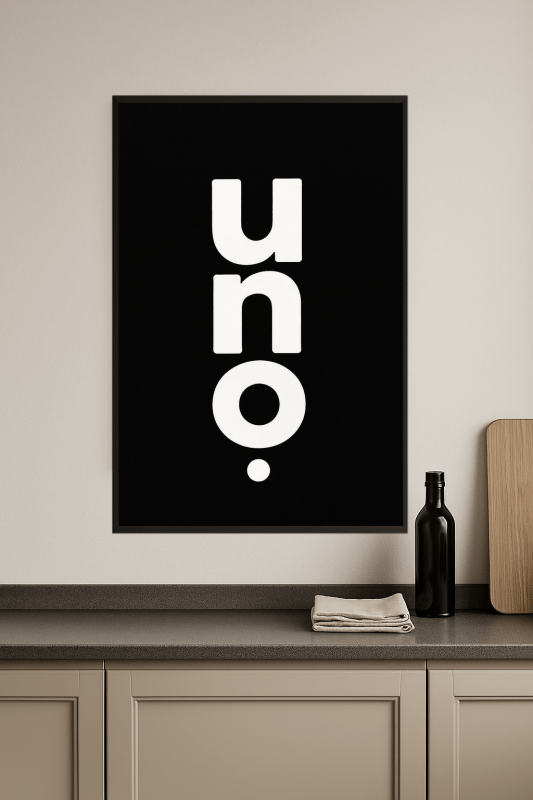 Projekt Tekstu Uno w Orientacji Pionowej - CasaNookDecor