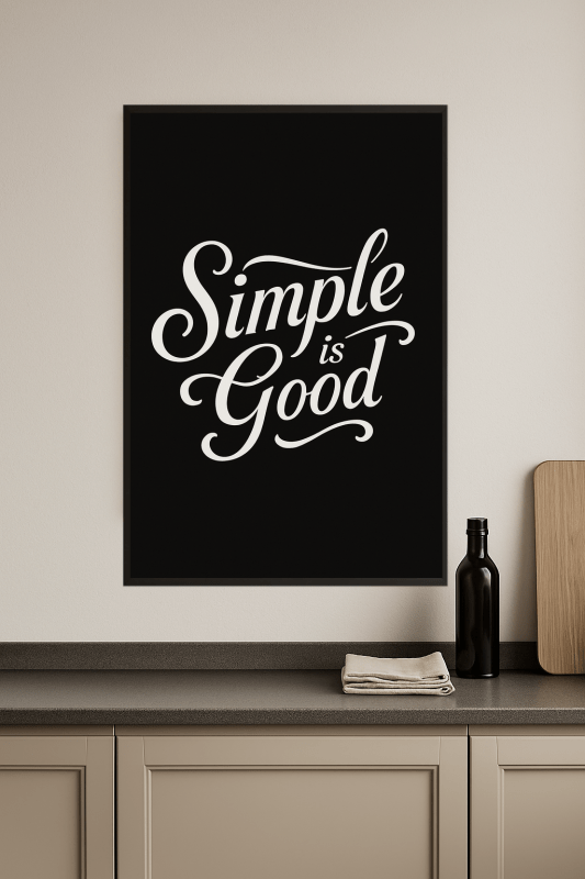 Prosta Typografia Jest Dobra Sztuka - CasaNookDecor