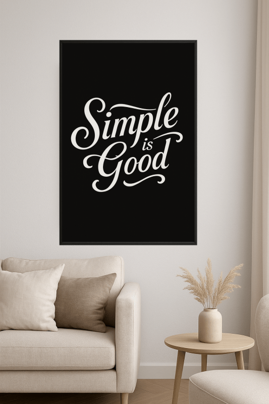 Prosta Typografia Jest Dobra Sztuka - CasaNookDecor