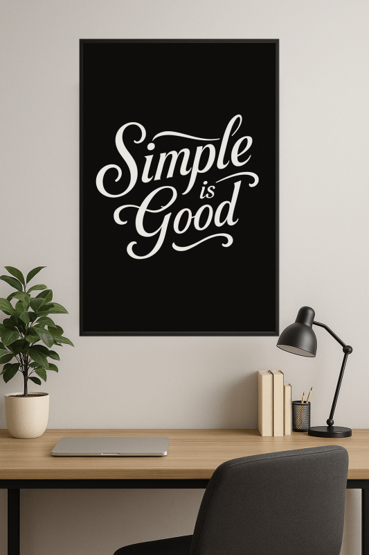 Prosta Typografia Jest Dobra Sztuka - CasaNookDecor