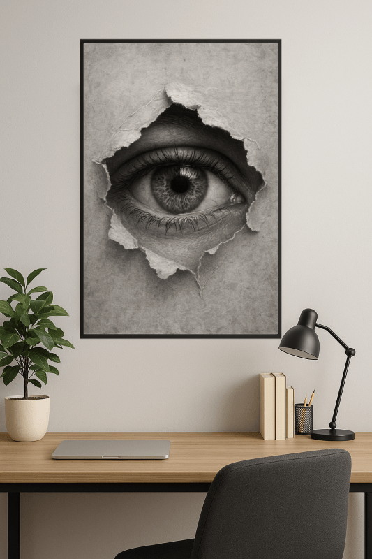 Realistyczny Druk Sztuki Oka - CasaNookDecor