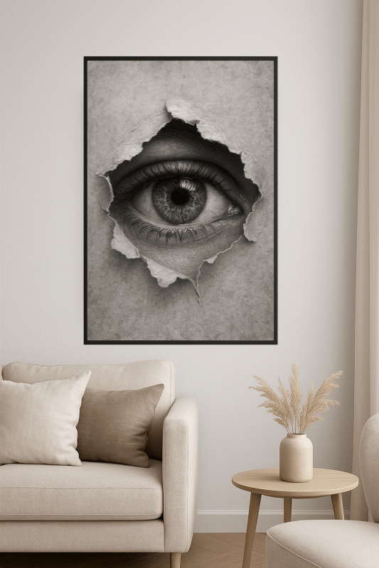 Realistyczny Druk Sztuki Oka - CasaNookDecor