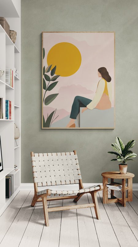 Nowoczesny plakat boho w stylu lat 50