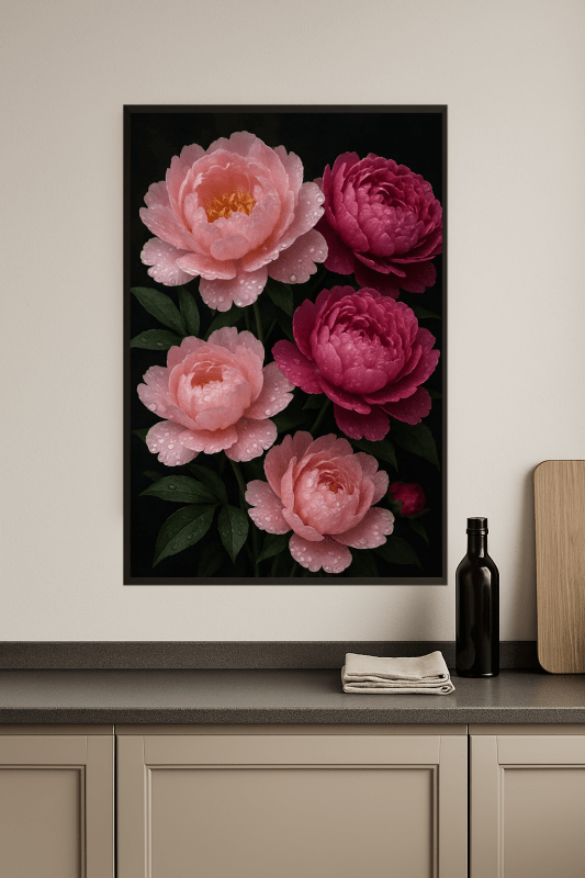 Różowa Piwonia - Sztuka Kwiatowa - CasaNookDecor