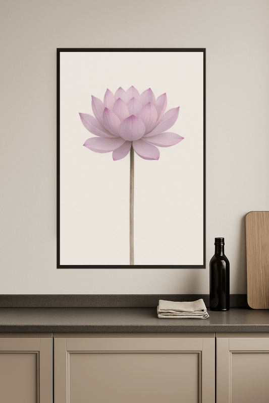 Różowy Kwiat Lotosu - Grafika Artystyczna - CasaNookDecor