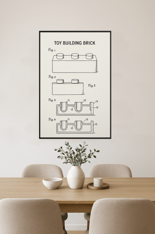 Rysunek Patentowy Klocków Budowlanych - CasaNookDecor