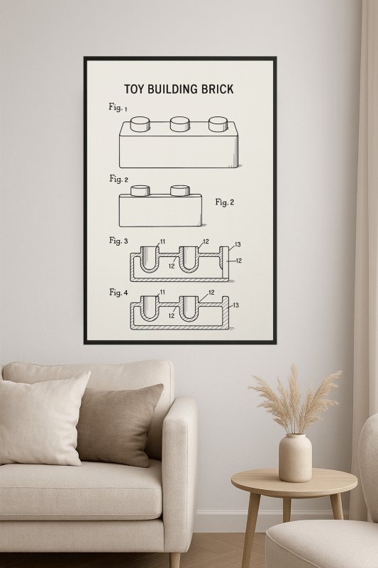 Rysunek Patentowy Klocków Budowlanych - CasaNookDecor