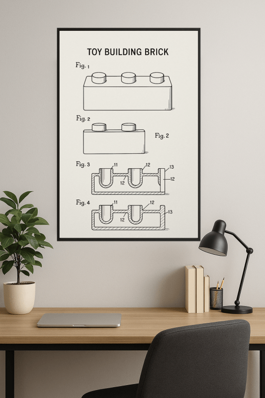 Rysunek Patentowy Klocków Budowlanych - CasaNookDecor