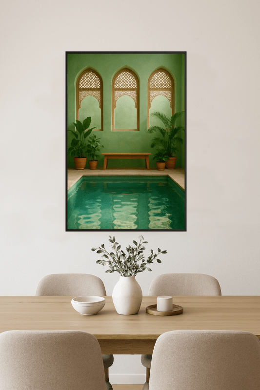 Serenowa Wewnętrzna Oaza - Plakat Sztuki - CasaNookDecor