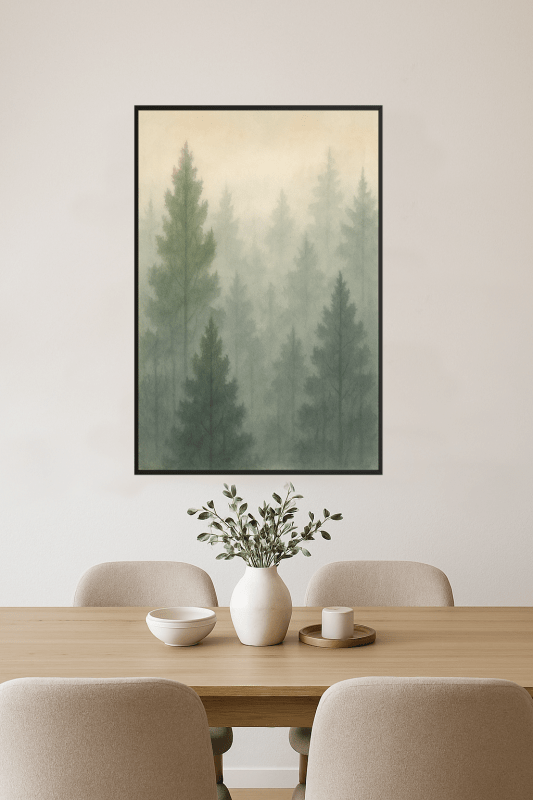 Sielankowy Krajobraz Leśny w Sztuce - CasaNookDecor