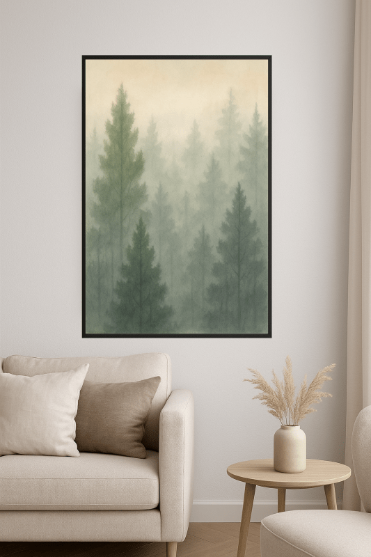 Sielankowy Krajobraz Leśny w Sztuce - CasaNookDecor