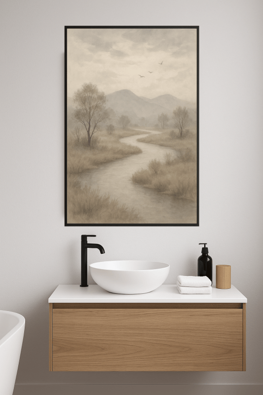 Sielankowy Krajobraz Rzeki w Sztuce - CasaNookDecor