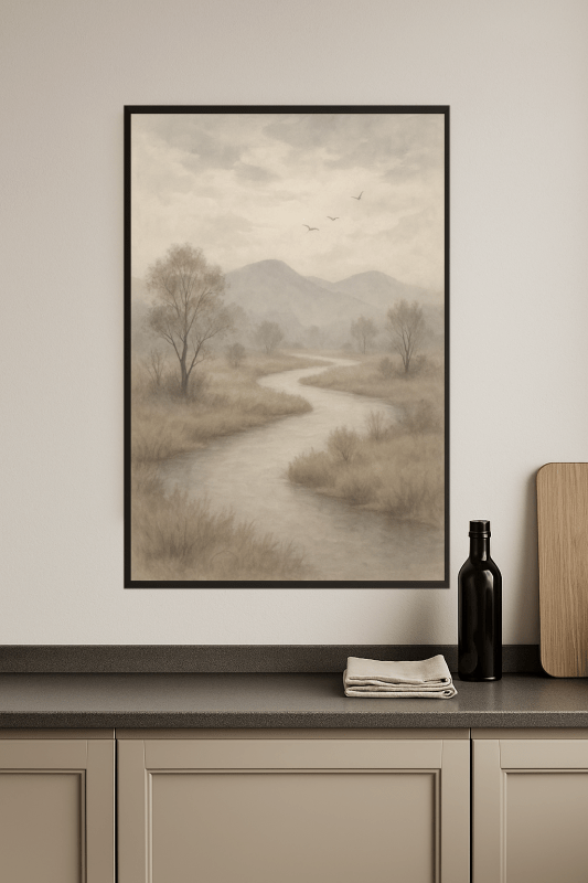 Sielankowy Krajobraz Rzeki w Sztuce - CasaNookDecor