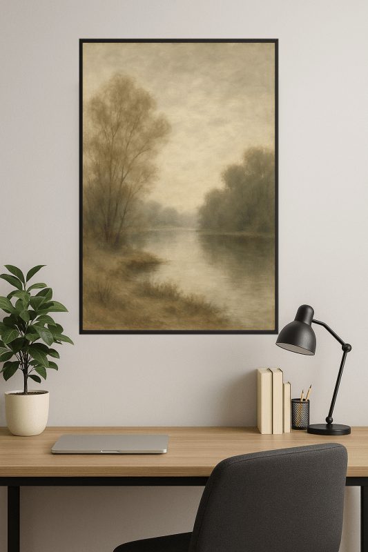 Sielankowy Krajobraz Rzeki w Sztuce - CasaNookDecor