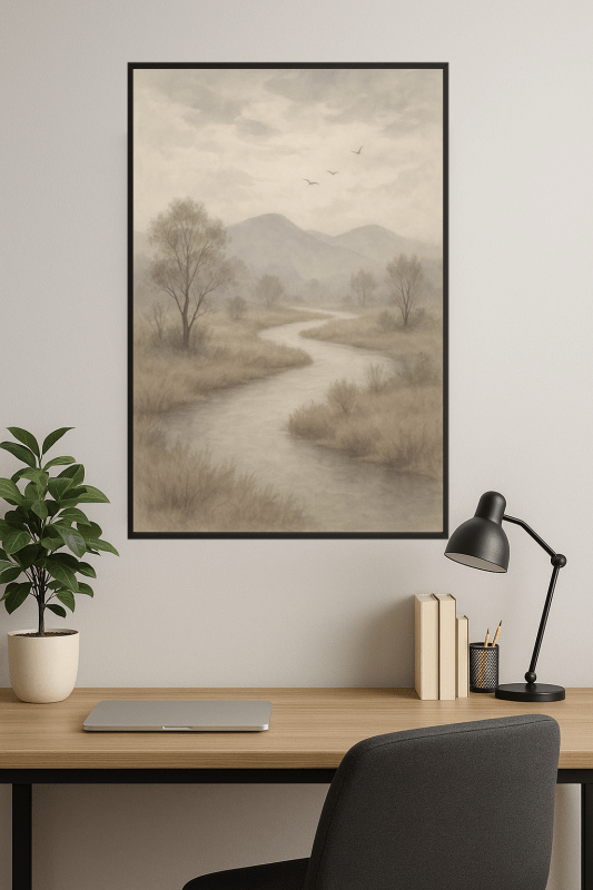 Sielankowy Krajobraz Rzeki w Sztuce - CasaNookDecor