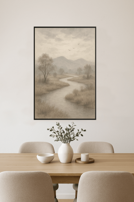 Sielankowy Krajobraz Rzeki w Sztuce - CasaNookDecor