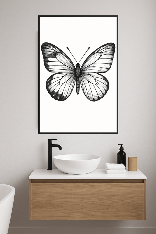 Skomplikowana Ilustracja Motyla - CasaNookDecor