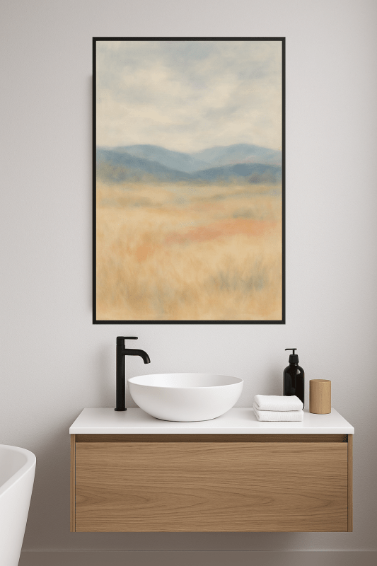Spokojna Abstrakcyjna Sztuka Krajobrazu - CasaNookDecor