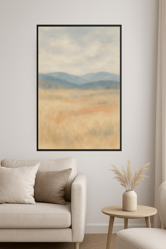 Spokojna Abstrakcyjna Sztuka Krajobrazu - CasaNookDecor