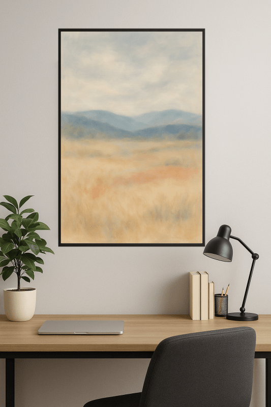 Spokojna Abstrakcyjna Sztuka Krajobrazu - CasaNookDecor
