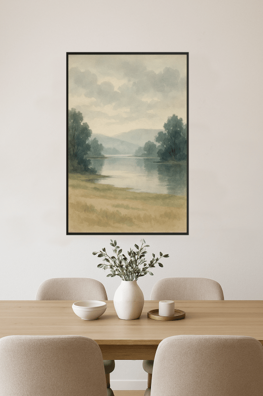 Spokojny Krajobraz Akwarelowy - CasaNookDecor