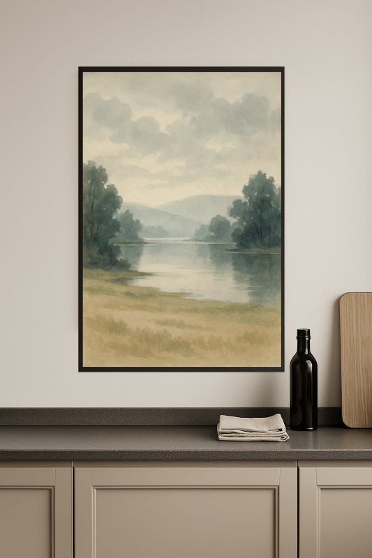 Spokojny Krajobraz Akwarelowy - CasaNookDecor