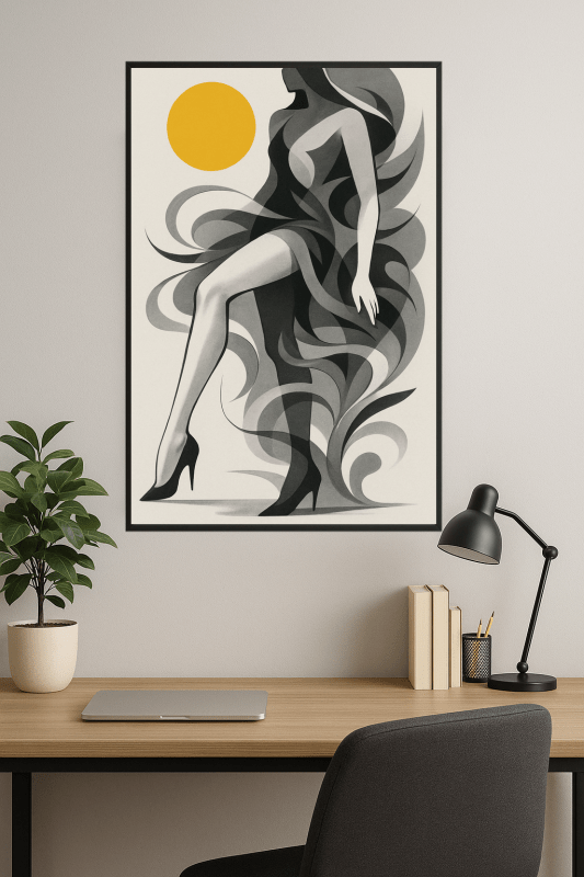 Stylizowany Druk Sztuki Kobiety - CasaNookDecor